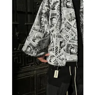Decoration fabric jacquard Neo noir blanc