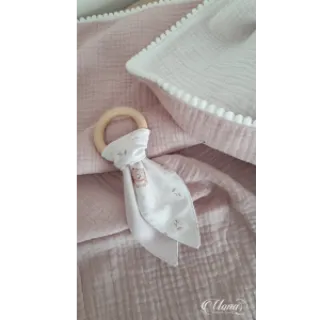 Double gauze/muslin old rose ORGANIC