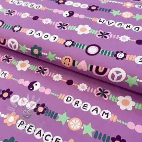 Cotton fabric Love dream mauve