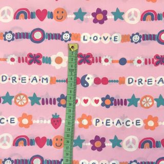 Cotton fabric Love dream pink