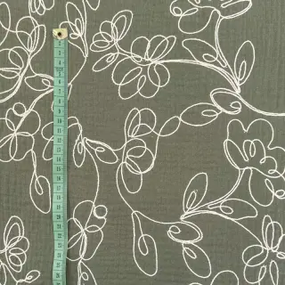 Double gauze/muslin EMBROIDERY Climbing flowers pickle