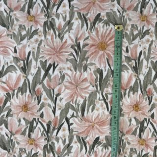 Double gauze/muslin Bunches of flowers digital print