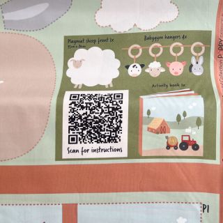 Cotton fabric Farm playmat PANEL digital print