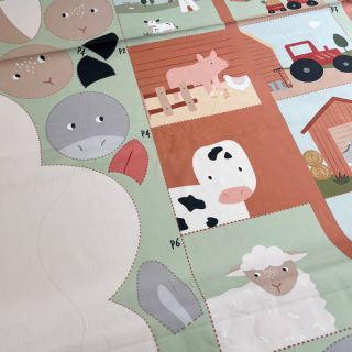 Cotton fabric Farm playmat PANEL digital print