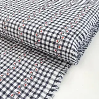 Cotton fabric JACQUARD Climbing navy