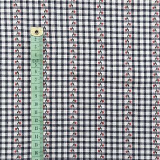 Cotton fabric JACQUARD Climbing navy