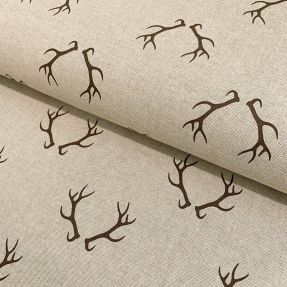 Decoration fabric Linenlook Deer antlers