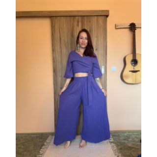 Double gauze/muslin cobalt
