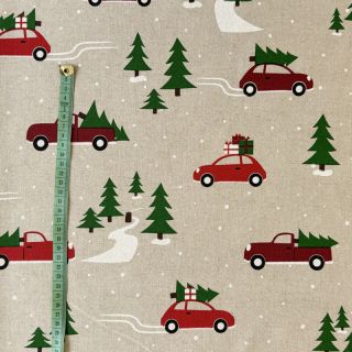 Decoration fabric Linenlook A car full of gifts