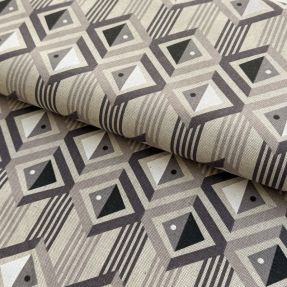 Decoration fabric Linenlook Geometric Graphic Diamond