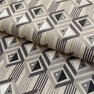 Decoration fabric Linenlook Geometric Graphic Diamond