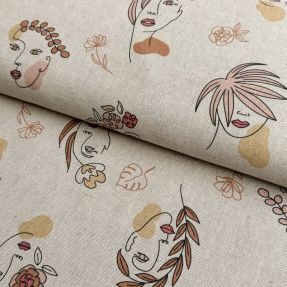Decoration fabric Linenlook Female beauty