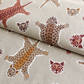 Decoration fabric Linenlook Wild LEO