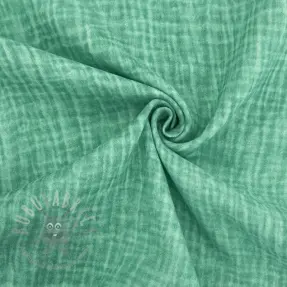 Double gauze/muslin Vintage green