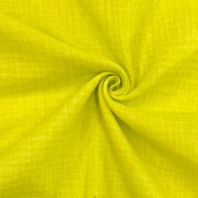 Double gauze/muslin Vintage neon yellow
