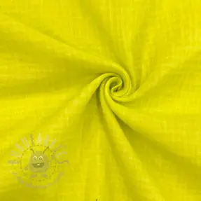 Double gauze/muslin Vintage neon yellow