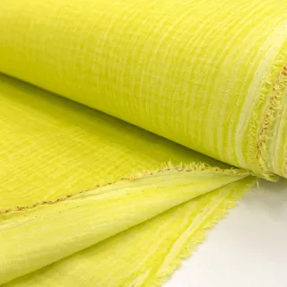 Double gauze/muslin Vintage neon yellow