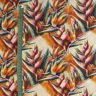 Linen viscose Marigold design A digital print
