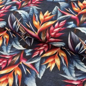 Linen viscose Marigold design B digital print