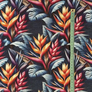 Linen viscose Marigold design B digital print