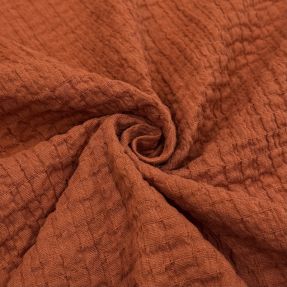Cotton fabric STRETCH Baby rust