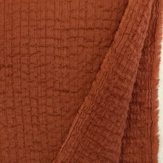 Cotton fabric STRETCH Baby rust