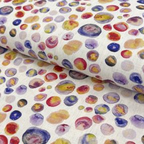 Linen viscose Natural Lin Livy blue digital print