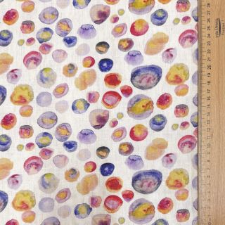 Linen viscose Natural Lin Livy blue digital print