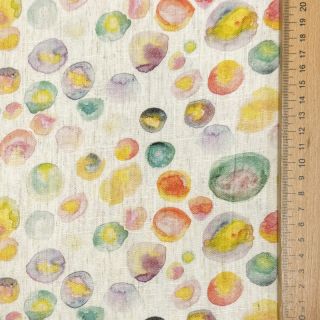 Linen viscose Natural Lin Livy green digital print