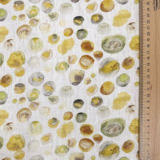 Linen viscose Natural Lin Livy yellow digital print