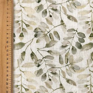 Linen viscose Natural Lin Lissy ecru digital print