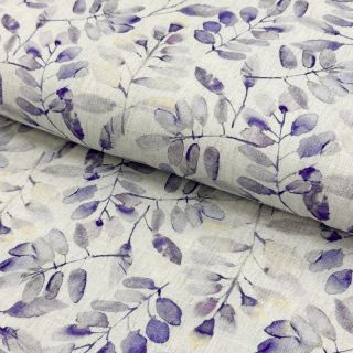 Linen viscose Natural Lin Lissy purple digital print