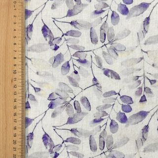 Linen viscose Natural Lin Lissy purple digital print