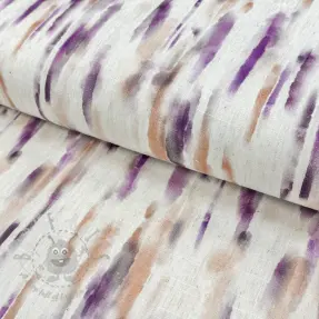 Linen viscose Natural Lin Lina purple digital print