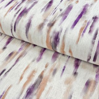 Linen viscose Natural Lin Lina purple digital print