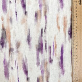 Linen viscose Natural Lin Lina purple digital print