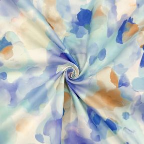 Cotton fabric SATIN Niihau blue digital print
