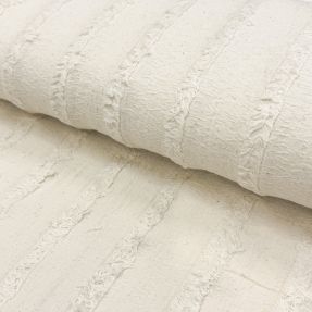 Cotton fabric Ruffled Lines ecru