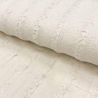 Cotton fabric Ruffled Lines ecru