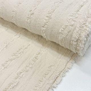 Cotton fabric Ruffled Lines ecru