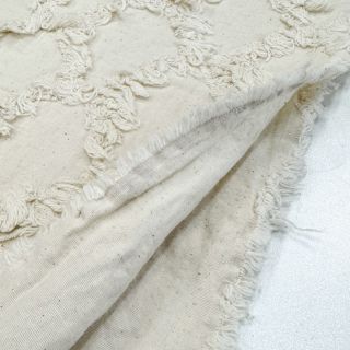 Cotton fabric Ruffled Diamonds ecru