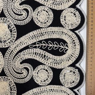 Cotton fabric EMBROIDERY Anouk black