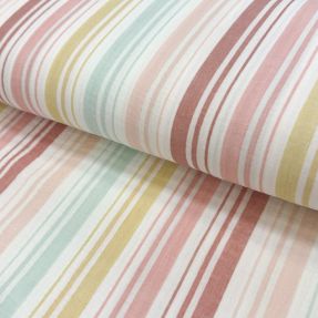 Double gauze/muslin Beach Stripe red