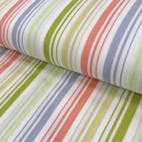 Double gauze/muslin Beach Stripe green