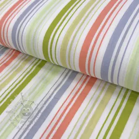 Double gauze/muslin Beach Stripe green