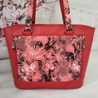 Faux leather KARIA rouge