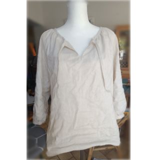 Linen enzyme washed beige