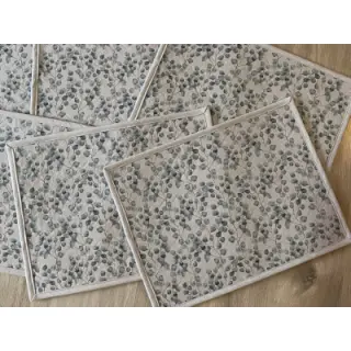 Decoration fabric Linenlook Little eucalyptus