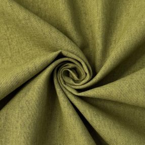 Cotton fabric with linen PREMIUM moss green