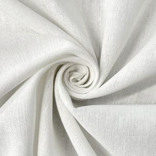 Cotton fabric with linen PREMIUM white